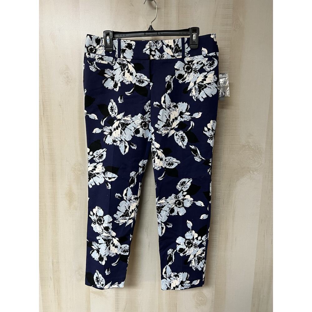 The Limited Navy Floral Crop Pants - NWT